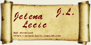 Jelena Lečić vizit kartica